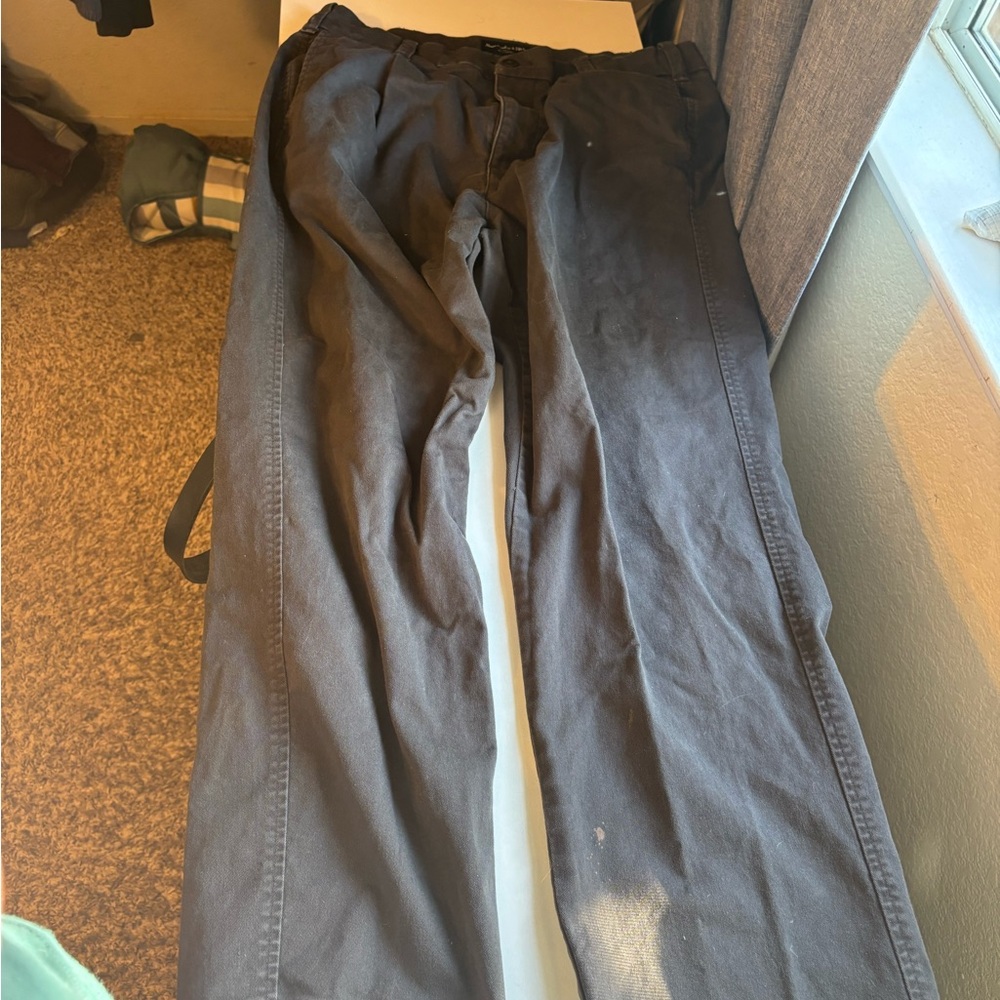Men's Pleated Black Pants